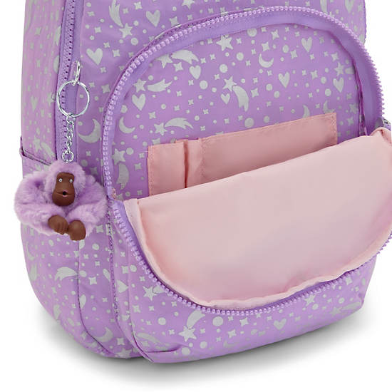 Sacs À Dos Kipling Seoul Small Printed Tablet Violette | FR 1602IL